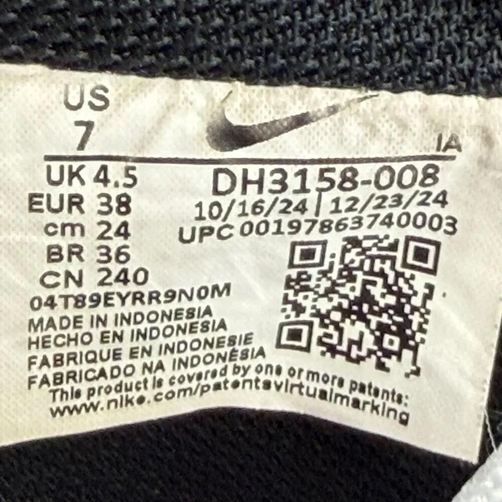 Nike Shoes Womens Size 7 Black White Pink Leather Low Top Sneakers DH3158-008 - Picture 10 of 10
